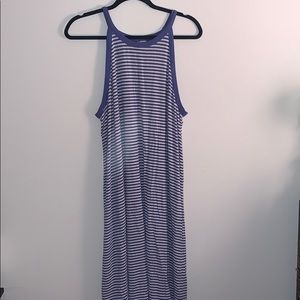 Old Navy high neck striped sleeveless swing dress